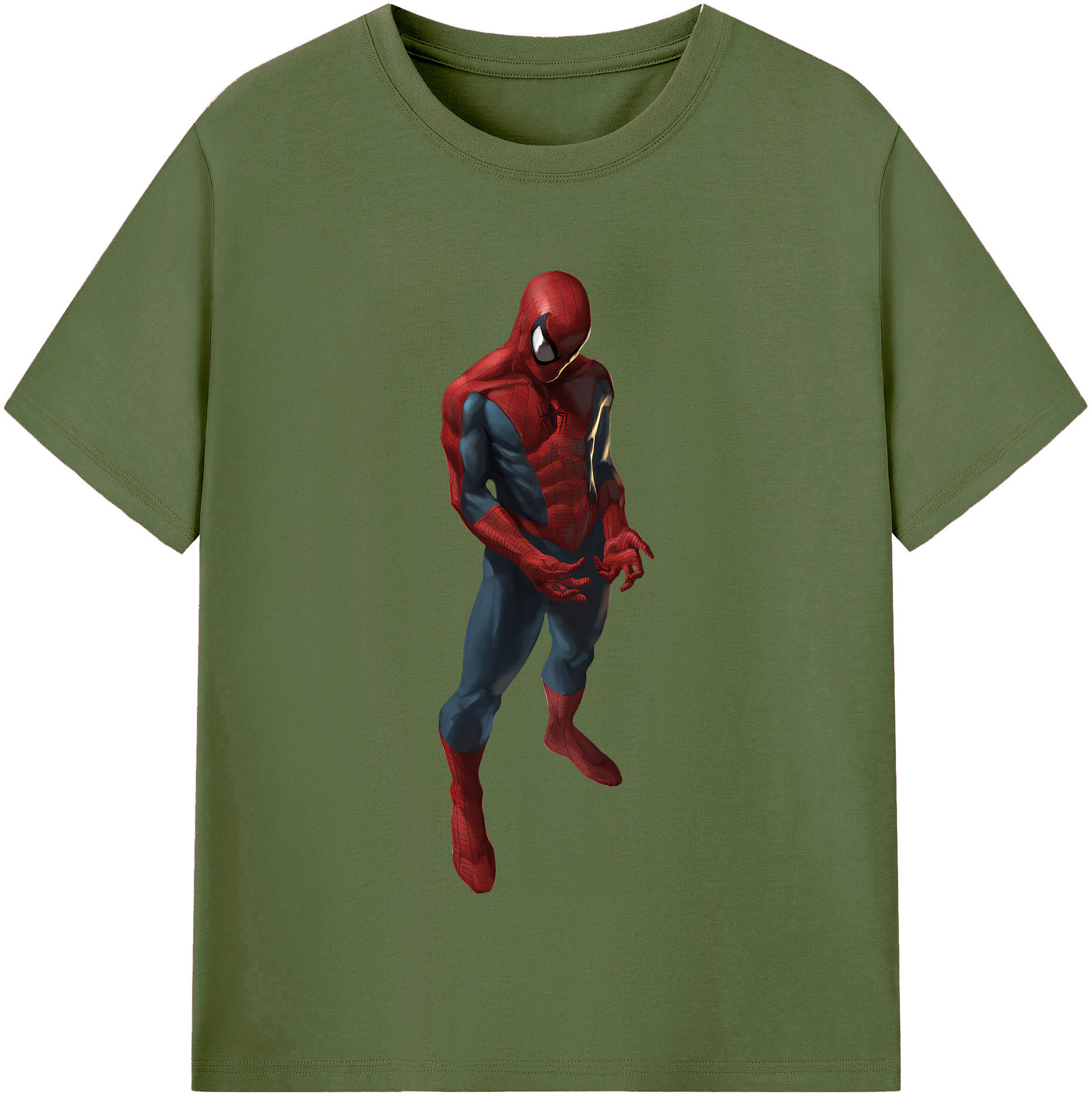 （画像用） Spider Man スパイダーマン 綿100％半袖Tシャツ（フロントプリント）